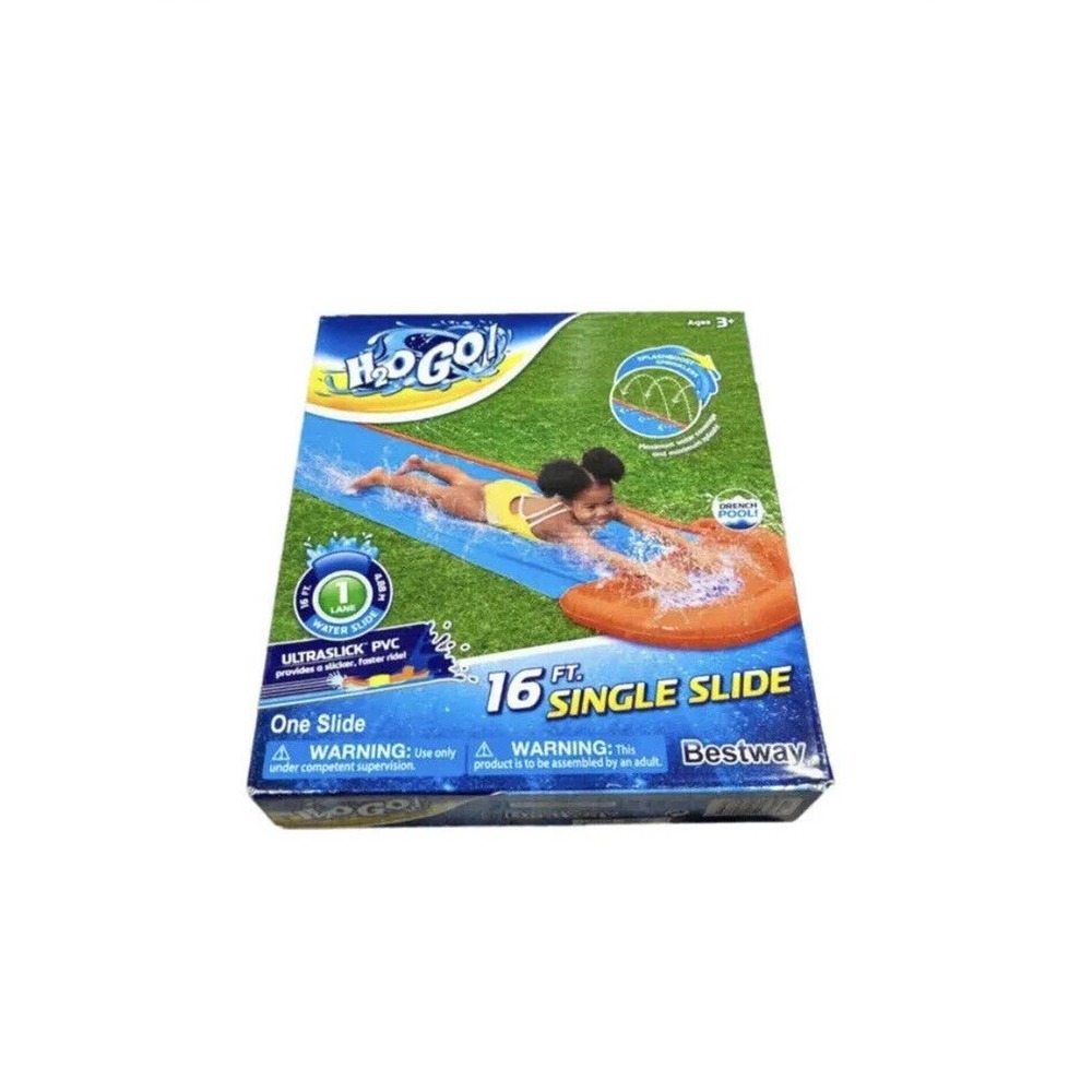 Bestway H2Ogo H20 GO Slip One Single Water Slide for Kids 16 Feet w Pool @ END!!